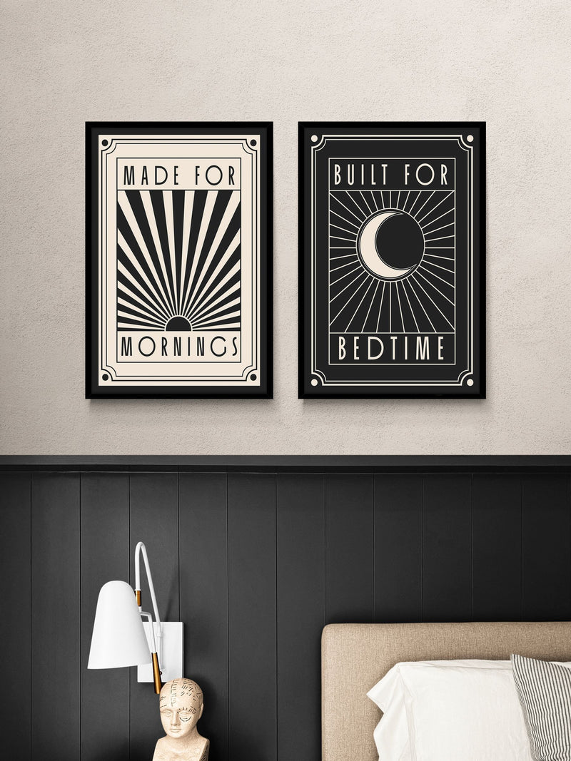 Artko black built for bedtime framed art 62x42cm - British product