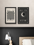 Artko black built for bedtime framed art 62x42cm - British product