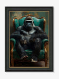 Artko Black Gorilla Grandeur framed art 79x59cm - British product