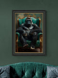 Artko Black Gorilla Grandeur framed art 79x59cm - British product