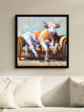 Artko Black Cows Day Off framed art by Leon Devinice 61.5cm x 61.5cm - British product
