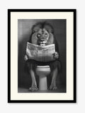 Artko Designs Black Bathroom Lion Framed Art - British product