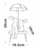 Outdoor solar light Rosie and Ronnie rabbits 34cm, UK version