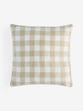 Natural woven gingham check cushion 50cm (British brand)