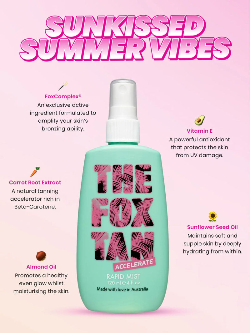 The Fox Tan Rapid Mist tan accelerator spray 120ml (British brand)