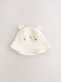 Baby bucket hat Neutral Bear design pure cotton, UK version