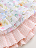 Baby bucket hats pink floral and gingham 2 pack - British product