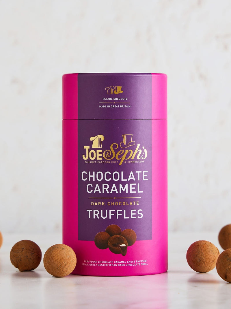 Joe & Seph's chocolate caramel truffle collection, imported from the UK