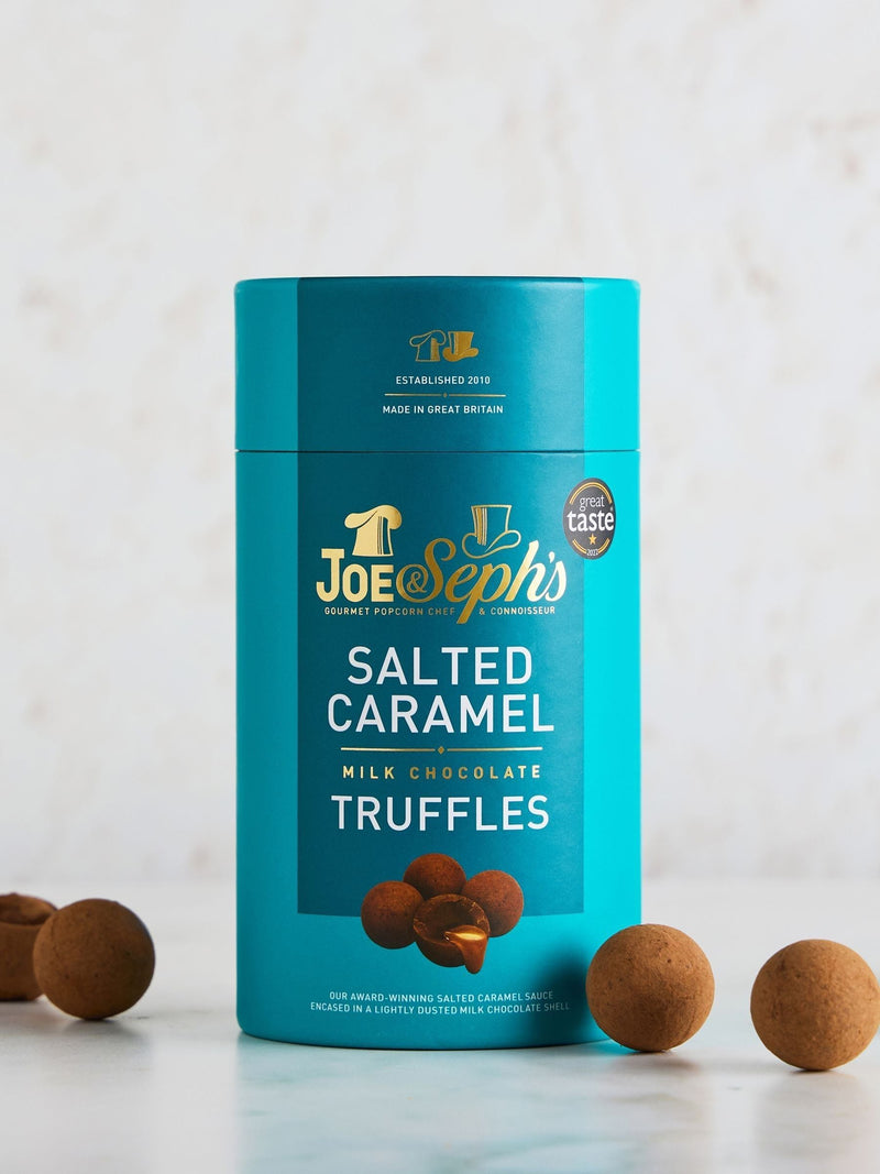Joe & Seph's chocolate caramel truffle collection, imported from the UK