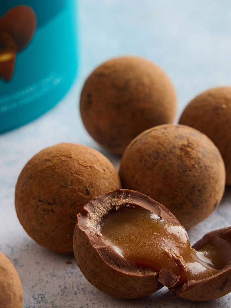 Joe & Seph's chocolate caramel truffle collection, imported from the UK