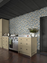 Next William Morris At Home Bird and Pomegranate Wallpaper Sample, Cloudy Blues, A4- Buy online at McGrocer