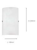 Eglo Troy 3 satin glass steel wall light - British product