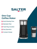 Salter Black Brew & Go Digital Coffee Maker for single cups (British brand)