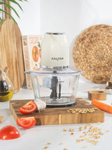 Next Salter Cream Retro Glass Chopper 1.5L- Buy online at McGrocer