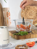 Salter Cream Retro Glass Chopper 1.5L (British brand)