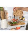 Salter Cream Retro Glass Chopper 1.5L (British brand)
