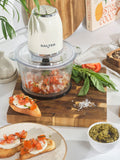 Salter Cream Retro Glass Chopper 1.5L (British brand)
