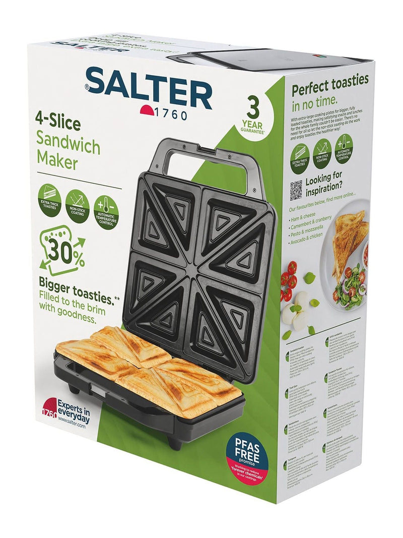 Salter Black 4 Slice Sandwich Maker (British brand)