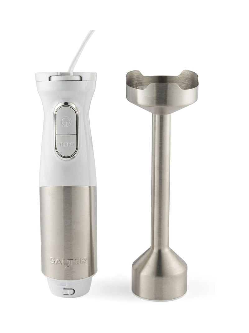 Salter Boston hand blender silver finish, imported from the UK