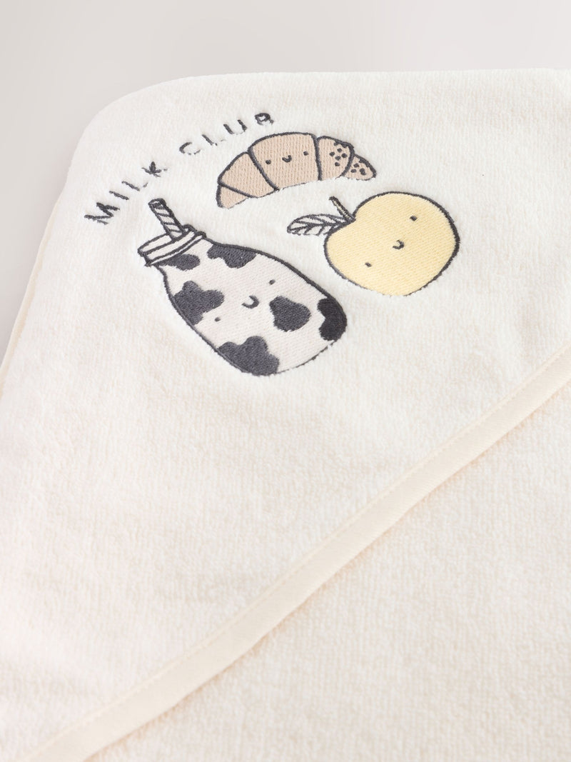 Neutral Milk Club hooded baby towel 75cm, imported from the UK
