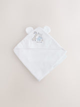 Next White Safari Animals Hooded Baby Towel 75x75cm- Buy online at McGrocer