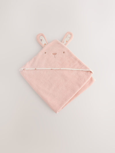Next Pink Bunny Hooded Baby Towel 75cm- Buy online at McGrocer