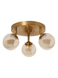 BHS satin brass vanity ceiling light with three adjustable spotlights, British brand