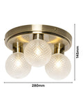 BHS antique brass Vermont ceiling light, imported from the UK