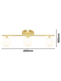BHS satin brass Toronto bathroom ceiling light, UK version
