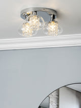 Next BHS Vancouver Glam Chrome Bathroom Ceiling Light 29 x 29 cm- Buy online at McGrocer