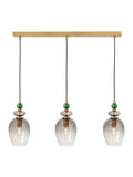 BHS Seline 3 light pendant in brass green, UK version