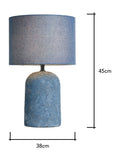 BHS Blue Malmo ceramic table lamp 45cm, imported from the UK