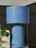 BHS Blue Malmo ceramic table lamp 45cm, imported from the UK