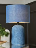 BHS Blue Malmo ceramic table lamp 45cm, imported from the UK