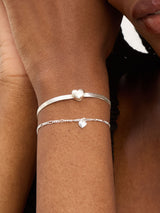 Next Sterling Silver Fine Figaro Heart Bracelet – 6mm Width- Buy online at McGrocer