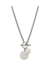 Next AllSaints Silver Tone Disc Pendant Necklace 711mm- Buy online at McGrocer
