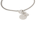 AllSaints silver tone disc pendant necklace 711mm - British product