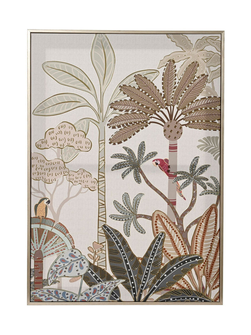 Decoris canvas palm tree wall art with gold foil finish (British brand)