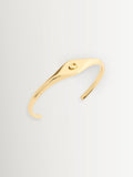 Gold Tone Brass Signet Cuff Bracelet