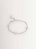 Coach silver tone signature tea rose strand bracelet - British product