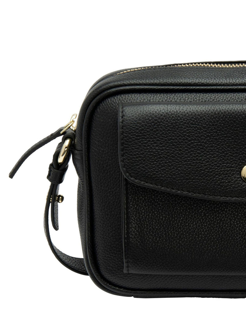 Lotus black leather handbag (British brand)