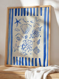 We Are Proper Good Blue Seashells art print, imported from the UK