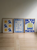 We Are Proper Good By The Sea coastal art print set (British brand)