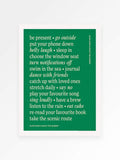 We Are Proper Good Green Slow Down art print (British brand)