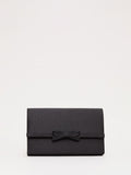 Phase Eight black grosgrain bow clutch, UK version