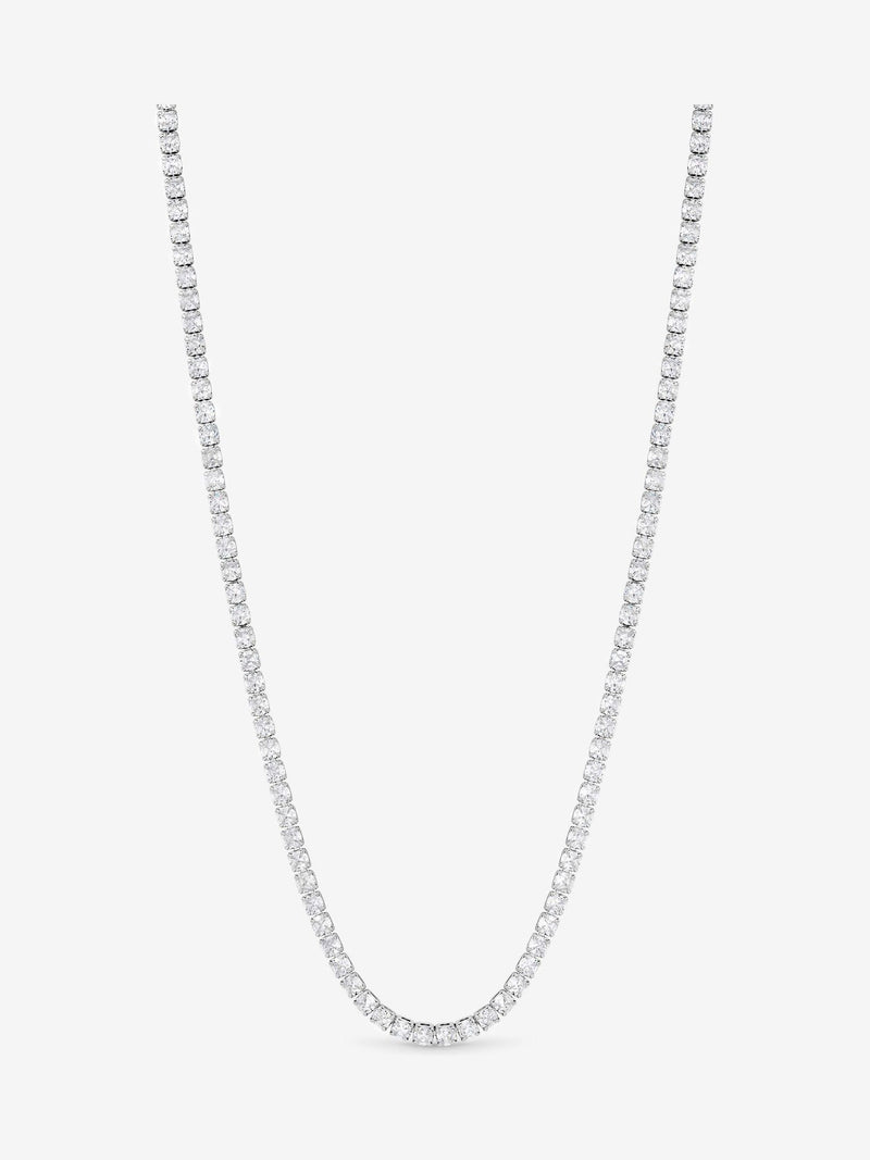 Jon Richard silver tone cubic zirconia tennis necklace 406.4mm, UK version