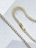 Jon Richard gold tone cubic zirconia round tennis bracelet, UK version