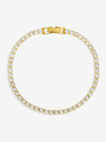 Jon Richard Gold Tone Cubic Zirconia Round Tennis Bracelet
