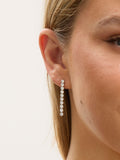 Jon Richard Silver Tone Cubic Zirconia Round Tennis Earrings