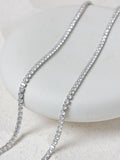 Jon Richard silver tone cubic zirconia round tennis bracelet 190.5mm, UK version